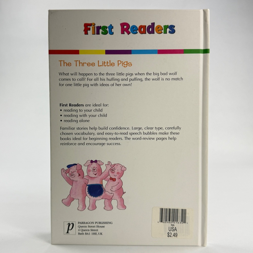 The Three Little Pigs First Reader Parragon Publishing Hardcover 2006 G Goldsack - Picture 2 of 4